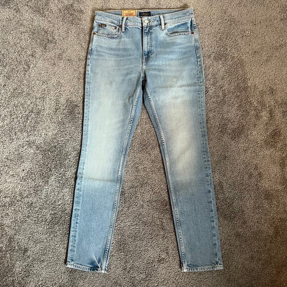NWT Polo Ralph Lauren Women’s Size 30 Tompkins Mid Rise Skinny Light Wash Jeans